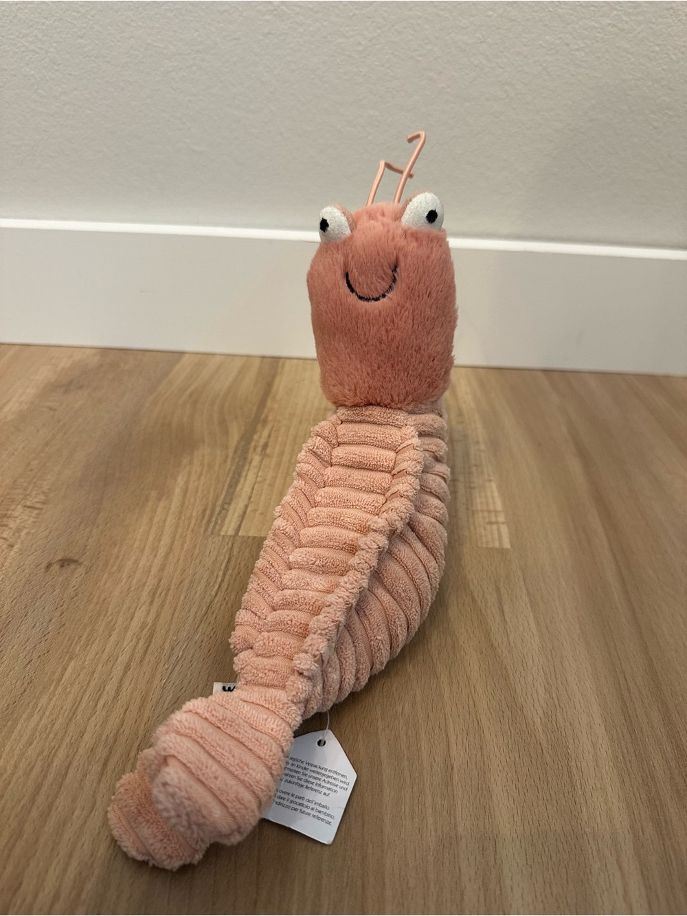 Jelly Cat Sheldon Shrimp Stuffed Animal Plush - pink